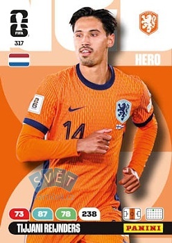 Tijjani Reijnders Netherlands Panini FIFA World Cup 2026 Adrenalyn XL #317